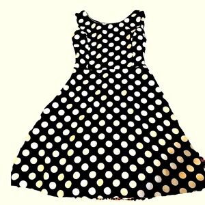 Black and White Polka Dot Swing Dress